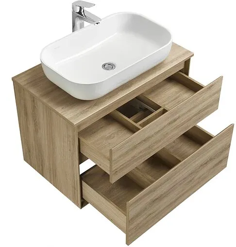 Тумба-умывальник подвесная Aquaton Либерти 75 дуб эльвезия 1A2795K3LYC70