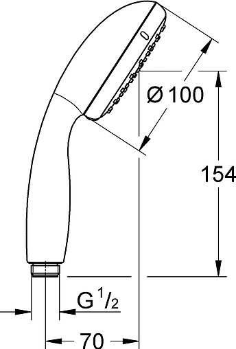 Лейка ручного душа Grohe Tempesta New хром 2759710E