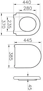 Крышка-сиденье для унитаза с микролифтом Vitra Liquid белый 137-003-009 Крышка-сиденье для унитаза с микролифтом Vitra Liquid белый 137-003-009, 2