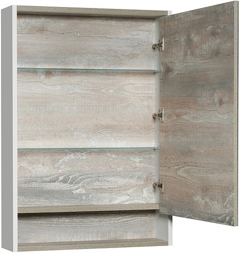 Шкаф-зеркало Aquaton Капри 60 бетон пайн/белый 1A230302KPDA0