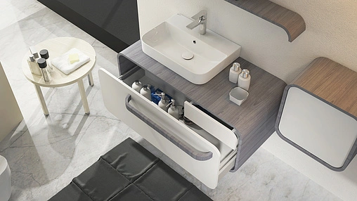 Тумба-умывальник подвесная ISVEA Soffice 110 дуб серый/белый 23SQS317115I+10SQ50057SV Тумба-умывальник подвесная ISVEA Soffice 110 дуб серый/белый 23SQS317115I+10SQ50057SV