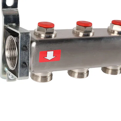 Группа коллекторная без расходомеров 10 отводов 1&quot;в/в x ¾&quot;ек Rommer RMS-3201-000010