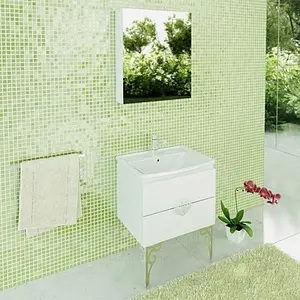 Шкаф-зеркало Comforty Римини 60 белый 00003130371CF, 2