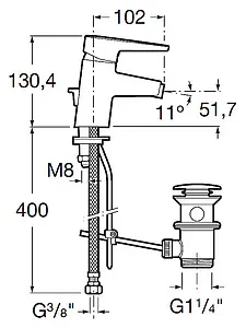 Смеситель для биде Roca Esmai хром 5A6031C00, 2