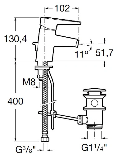 Смеситель для биде Roca Esmai хром 5A6031C00