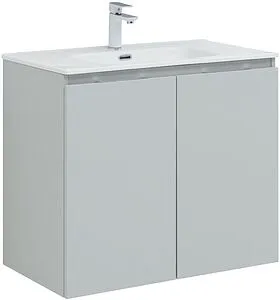 Тумба-умывальник подвесная Aquanet Алвита New 80 серый 00277528+00254364, 1