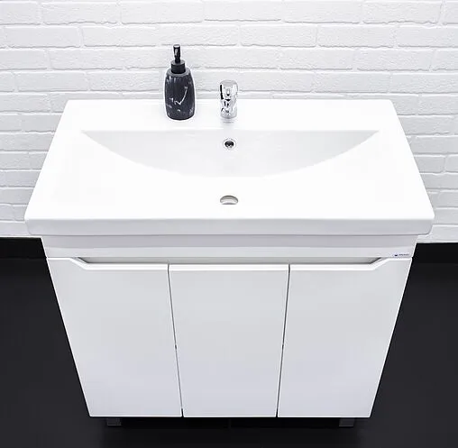 Тумба-умывальник напольная Айсберг Мечта 80 белый DM2325T+1WH302251