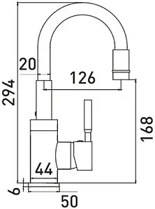 Смеситель для кухни Gross Aqua ColorFlex хром/графит 3241508GR, 2