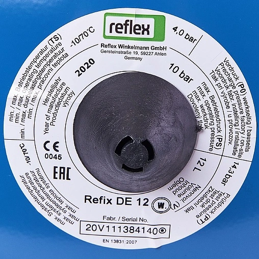 Гидроаккумулятор Reflex DE 12л 10 бар 7302000