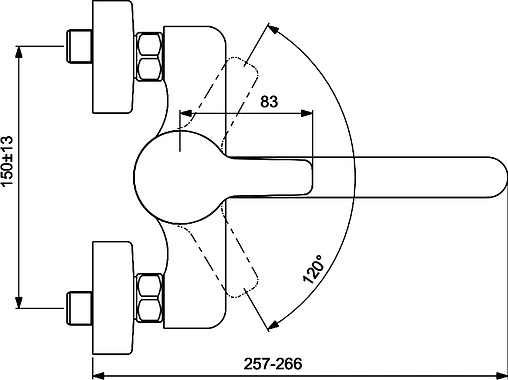 Смеситель для кухни настенный Vidima Form хром BA069AA