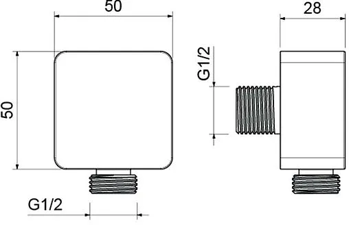 Шланговое подключение Aquatek хром AQ2459CR