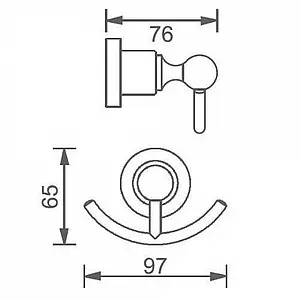 Крючок Aquanet брашированная бронза 3882, 2
