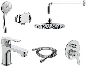 Комплект для душа 7 в 1 Ideal Standard Alpha хром BD003AA Комплект для душа 7 в 1 Ideal Standard Alpha хром BD003AA, 1