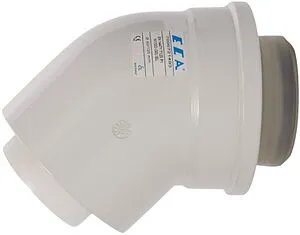 Колено для дымохода Ø 60/100мм ∠ 45° (PP) для конденсационных котлов E.C.A. 7006902784, 2