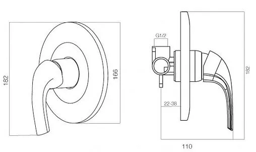 Гигиенический душ со смесителем Am.Pm Sense хром F40H7500