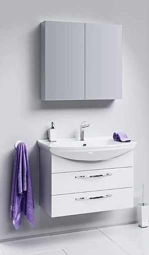 Шкаф-зеркало Aqwella MC 70 белый МС.04.07