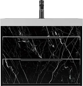 Тумба-умывальник подвесной Домино Forta 70 чёрный DF2503T+4670142930037, 4