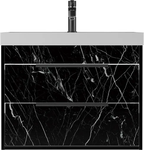 Тумба-умывальник подвесной Домино Forta 70 чёрный DF2503T+4670142930037