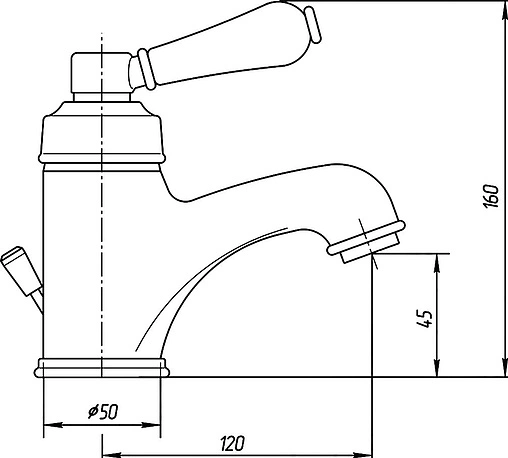 Смеситель для раковины Migliore Ermitage бронза ML.ERM-7013.Bi.Br