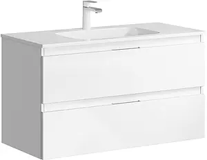 Тумба под умывальник подвесная Aqwella Accent 100 белый ACC0110W Тумба под умывальник подвесная Aqwella Accent 100 белый ACC0110W, 1