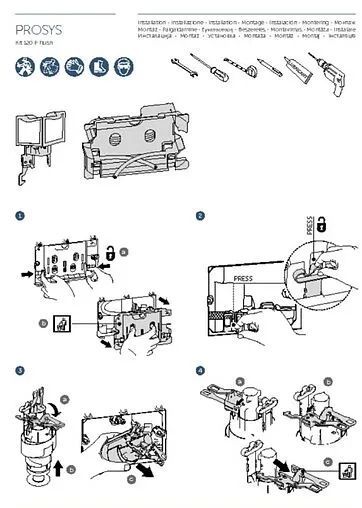 Пневматический переходной комплект для панелей смыва Ideal Standard Prosys R009867