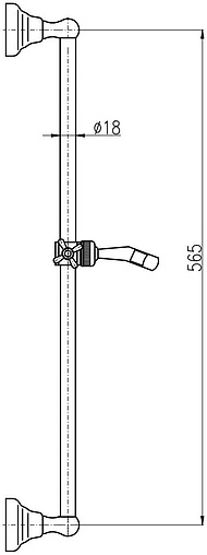 Душевая штанга Rav Slezak Morava retro бронза MD0553SM
