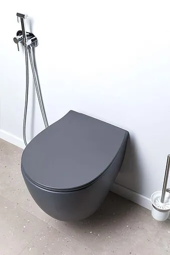 Унитаз подвесной безободковый Allen Brau Fantasy антрацит 4.11004.AN