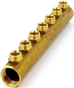 Коллектор распределительный проходной 7 отводов 1¼&quot;в/в x ¾&quot;ек Tiemme 1970054, 4