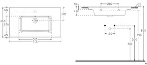 Раковина ISVEA SistemaT 81.5 белый 10SL51081SV Раковина ISVEA SistemaT 81.5 белый 10SL51081SV, 2