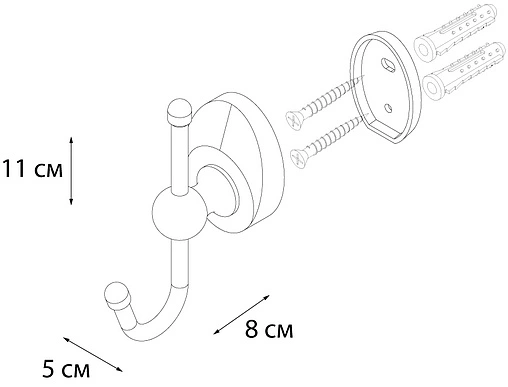Крючок Fixsen Europa хром FX-21805A