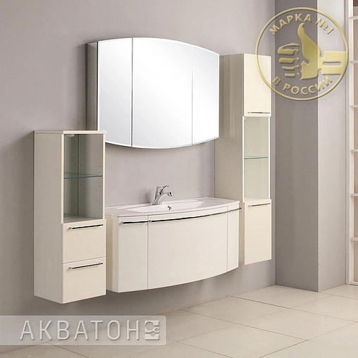 Шкаф-зеркало Aquaton Севилья 120 белый 1A125702SE010