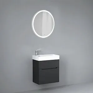 Тумба под умывальник подвесная Raval Brik 55 антрацит Brk.01.55/P/A/RL, 4