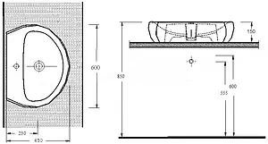 Раковина beWash Bekinger 60 черный 87601106 Раковина beWash Bekinger 60 черный 87601106, 2