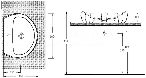Раковина beWash Bekinger 60 черный 87601106 Раковина beWash Bekinger 60 черный 87601106