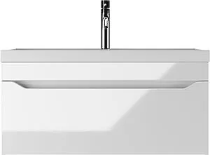 Тумба-умывальник подвесной Айсберг Ева 90 белый DA5904T+4670142930013, 3