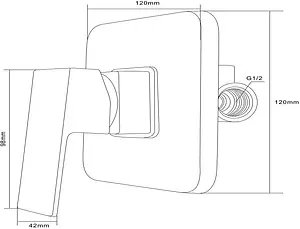 Гигиенический душ со смесителем Swedbe Platta хром 5526 Гигиенический душ со смесителем Swedbe Platta хром 5526, 2