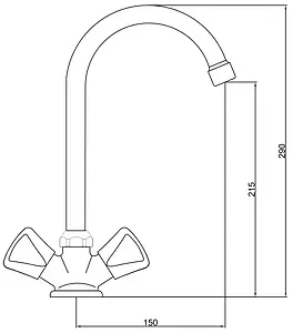 Смеситель для кухни Gross Aqua Astra хром 3740045C-B01 Смеситель для кухни Gross Aqua Astra хром 3740045C-B01, 2