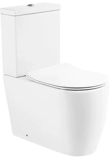 Унитаз-компакт безободковый BelBagno Marino белый BB105CPR+BB105T Унитаз-компакт безободковый BelBagno Marino белый BB105CPR+BB105T
