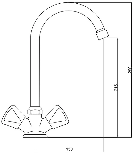 Смеситель для кухни Gross Aqua Astra хром 3740045C-B01