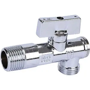 Кран шаровый угловой с фильтром ½&quot;н x ⅜&quot;н x 10ц Bugatti Minnesota 08750001, 1