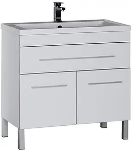 Тумба-умывальник напольная Aquanet Верона 90 белый 00182708+00158756 Тумба-умывальник напольная Aquanet Верона 90 белый 00182708+00158756, 1