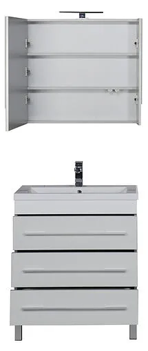 Шкаф-зеркало Aquanet Верона 75 L белый 00175381