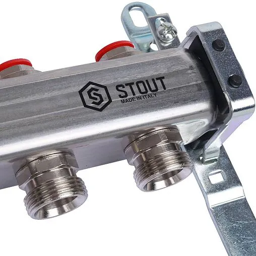 Группа коллекторная без расходомеров 13 отводов 1&quot;в/в x ¾&quot;ек Stout SMS 0922 000013