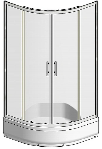 Душевое ограждение 900x900мм прозрачное стекло Roltechnik Proxima Line PXR2N/900 531-900R55N-00-02