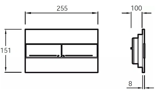 Комплект 5 в 1 Jacob Delafon Patio E21740RU-00 с кнопкой E4316-CP хром глянцевый