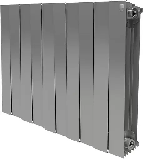 Радиатор биметаллический 10 секций Royal Thermo PianoForte 500 Silver Satin RTPNSS50010