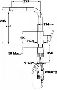 Смеситель для кухни с выдвижным изливом Teka ARN 938 хром 116020002, 2