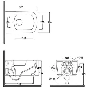 Унитаз подвесной безободковый Kludi Resa S светло-серый 27WCSETO2 Унитаз подвесной безободковый Kludi Resa S светло-серый 27WCSETO2, 2
