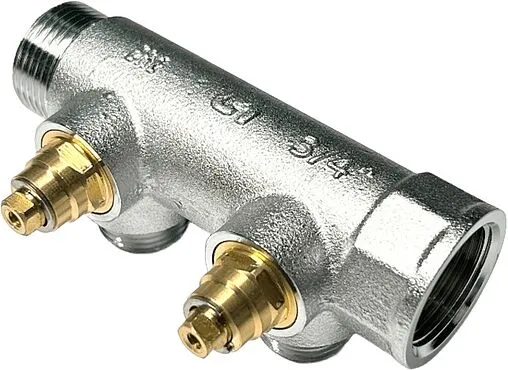 Коллектор регулирующий проходной 2 отвода ¾&quot;в/н x ½&quot;н Uni-fitt 414C3220