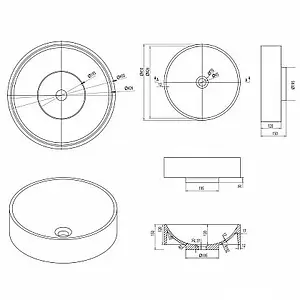 Раковина Aquanet Circle V40 45 белый матовый 00198962, 2
